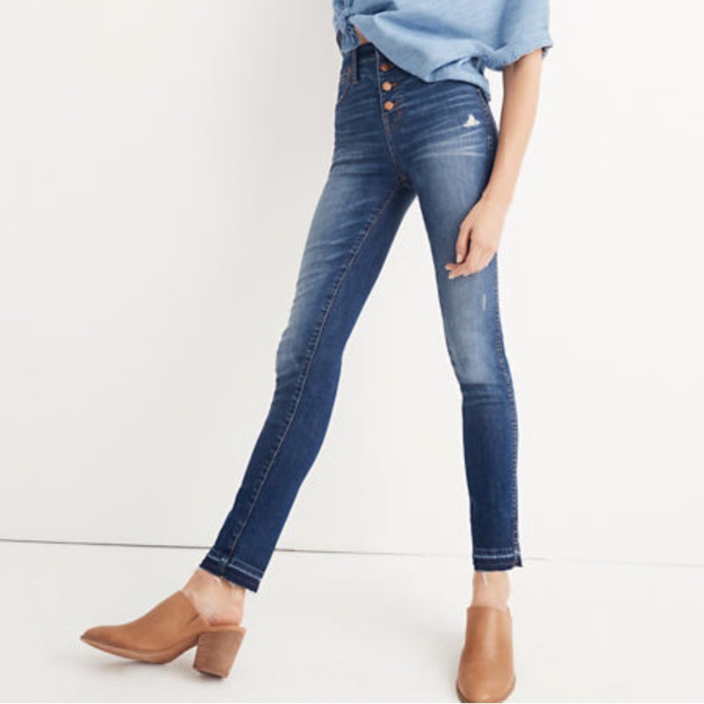 Madewell 10" High-Rise Skinny Jeans: Drop-Hem Edition - 23